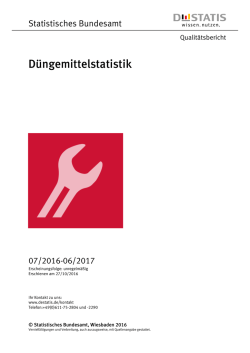 D&uuml;ngemittelstatistik - Statistisches Bundesamt