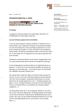 presseinformation: 2. preis - Stiftung Preußischer Kulturbesitz