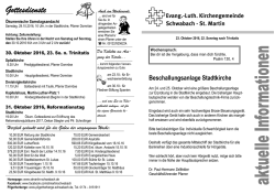 Gottesdienste - Kirchengemeinde Schwabach