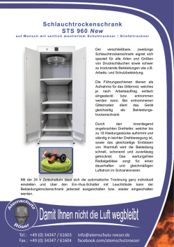 Download: Schlauchtrockenschrank STS 960 New