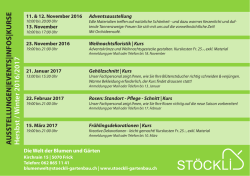INFOS|KURSE Hersbst / W in ter 2016/2017