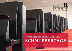 Schnuppertage - Goethe