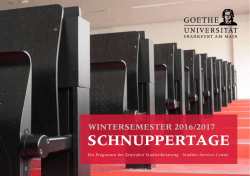 Schnuppertage - Goethe
