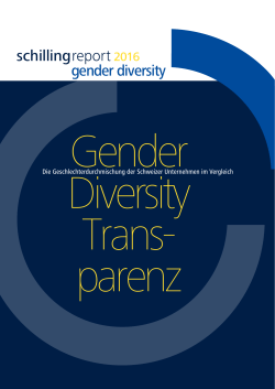 schillingreport 2016 gender diversity