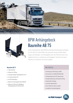 BPW Anhängebock Baureihe AB 75
