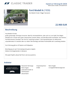 Ford Modell A (1930) 22.900 EUR