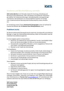 Institut f&uuml;r Gesundheits- und Sozialforschung