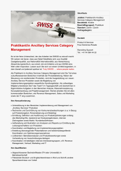 Praktikant/in Ancillary Services Category Management