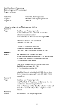 Staatliches Bauamt Regensburg Bieteranfragen und