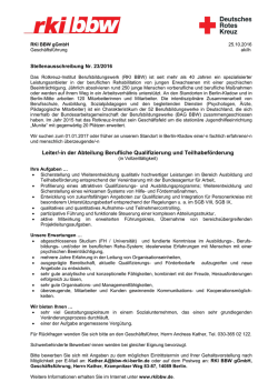 Leiter/-in der Abteilung Berufliche Qualifizierung und - DRK