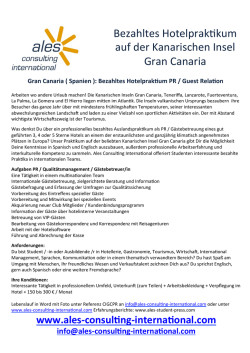 Gran Canaria PR Hotelpraktikum