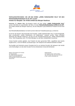 Homepage neu - Lebensmittelwarnung.de