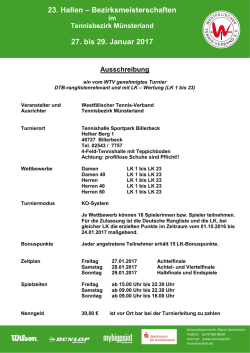 29.01.2017 Hallen-Bezirksmeisterschaft Ort