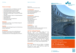 25. Prüferkurs - Universitätsklinikum Regensburg