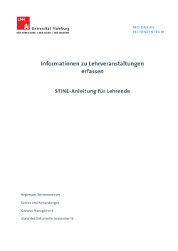 Informationen zu Lehrveranstaltungen erfassen