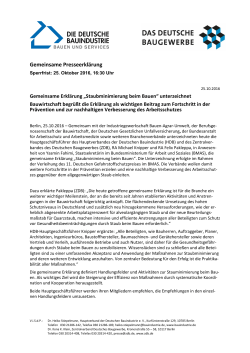 Gemeinsame Presseerklärung - Zentralverband Deutsches
