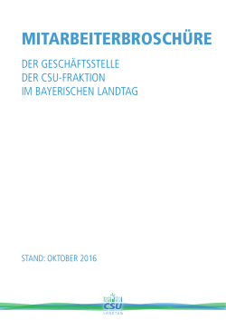 Gesch&auml;ftsstelle der CSU-Fraktion (PDF-Version) - CSU