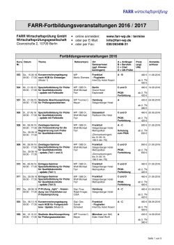 Gesamt-Fortbildungsüberblick 2016/2017