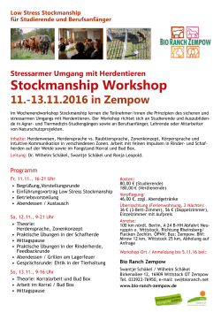 Stockmanship Workshop