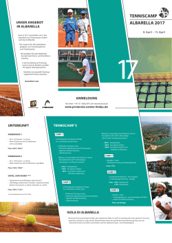 tenniscamp albarella 2017 - Pro Tennis Center Lindau