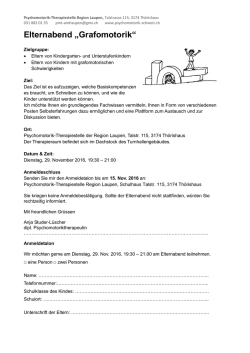 Grafomotorik Elternabend