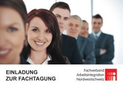 einladung zur fachtagung - Arbeitsintegration Schweiz