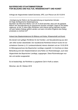 BAYERISCHES STAATSMINISTERIUM
