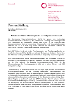Ihre Mail vom 03 - Gemeinsame Wissenschaftskonferenz