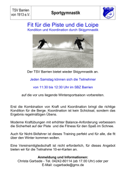 Fit für die Piste und die Loipe