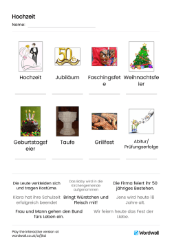 Hochzeit - Wordwall