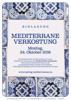 Einladung - Tasting Mediterranean