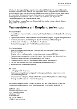 PDF Teamassistenz (m/w) - Barthel und Maus