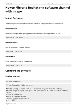 Howto Mirror a Redhat rhn software channel with mrepo