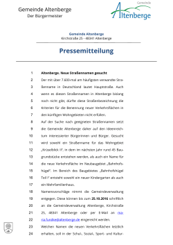 Pressemitteilung - Gemeinde Altenberge