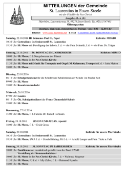 Gottesdienste und Aktuelles