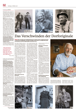 Reportage in der Berner Zeitung vom 22. Oktober