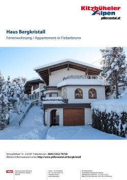 Haus Bergkristall in Fieberbrunn