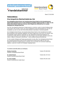 Eine b&uuml;rgerliche Mehrheit bleibt das Ziel
