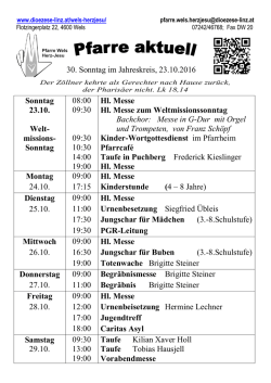 Mitteilungsblatt vom 23. Oktober 2016