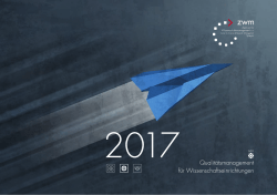 2017 Qualitätsmanagement für Wissenschaftseinrichtungen