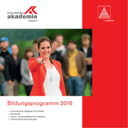 Bildungsprogramm 2016