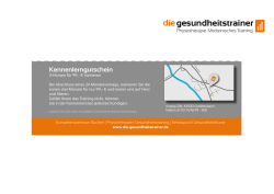 Gutschein ausdrucken! - die gesundheitstrainer
