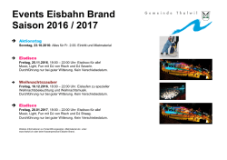 Events Eisbahn Brand Saison 2016 / 2017