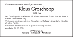 Klaus Groschopp - Mannheimer Morgen
