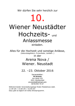 Hochzeitsmesse Arena Nova 2016