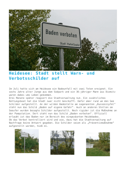 Heidesee: Stadt stellt Warn- und Verbotsschilder auf