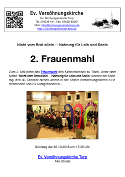 2. Frauenmahl - Ev.-Luth. Kirchengemeinde Tarp