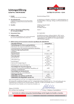 Leistungserkl&auml;rung - Wildeboer Bauteile GmbH