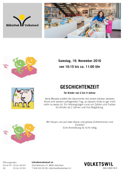 Flyer Geschichtenzeit November 16