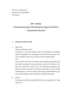 EBV: Sch&auml;den -- Schadensersatzanspruch des Eigent&uuml;mers gegen